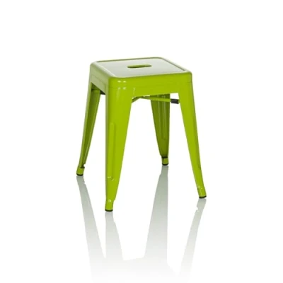 Imagen de hjh OFFICE Taburete VANTAGGIO Metal Verde, de bistró apilable, Acero Estable, Industrial Style, 645072