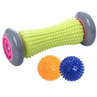 Imagen de TOBREFE rodillo de masaje pies para alivio la fascitis plantar, portátil muscular tejido profundo, dolor arco pie y talón, herramienta reflexología