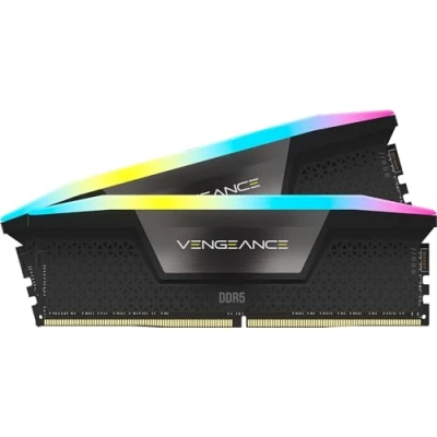 Imagen de CORSAIR Vengeance RGB DDR5 RAM 48GB (2x24GB) 7200MHz CL36 Intel XMP Memoria de Ordenador Compatible con iCUE Negro (CMH48GX5M2B7200C36)