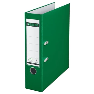 Imagen de LEITZ 10105055 Archivador de palanca plástico forrado 180º A4 DIN A4. Lomo 80 mm. color verde