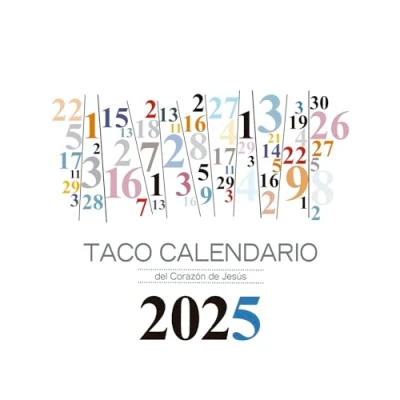 Imagen de Taco Calendario Sagrado Corazón 2025 peana números (TACOS)