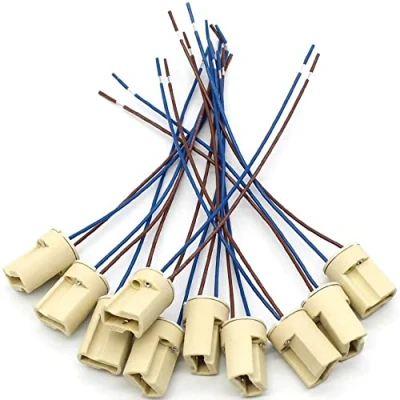 Imagen de 10 Piezas Portalámparas G9 Alambre de Teflón, 250 V, Adecuado para Bombillas Cuarzo Tipo G9, Lámparas Halógenas, LED
