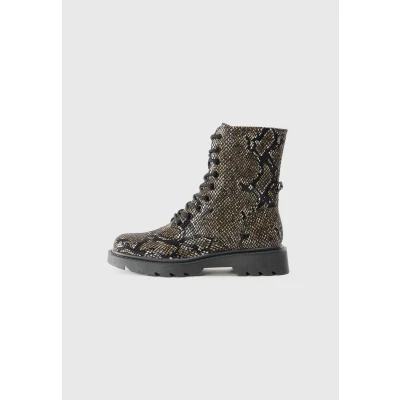 Imagen de Tamaris Damen Lace Boot Flat 1 25918 43, Botas Cortas al Tobillo Mujer, Negro Serpiente, 39 EU
