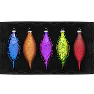 Imagen de WeRChristmas Bolas de Cristal para árbol Navidad, Multicolor, 15 cm