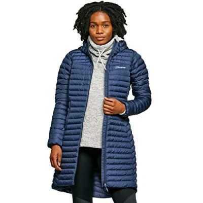 Imagen de Berghaus Nula Chaqueta Larga con microaislamiento, diseño Duradero, Resistente al Agua Aislante, Mujer, Azul (Dusk), 36
