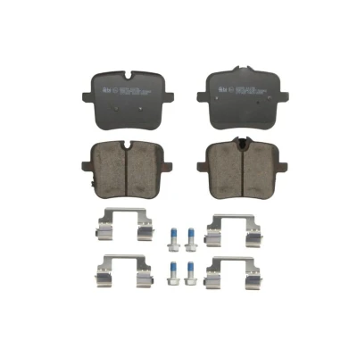 Imagen de FEBI BILSTEIN 177322 Juego de pastillas freno Eje trasero preparado para indicador desgaste con material fijación BMW: 5 Berlina, 7, X5