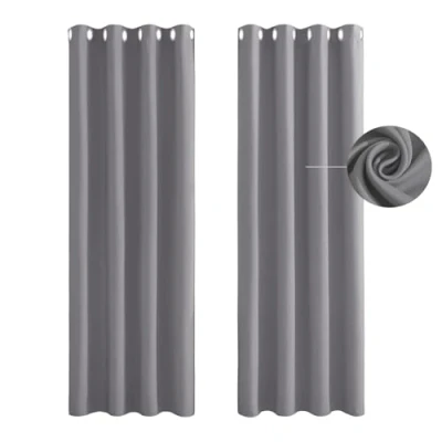 Imagen de Cortinas Salon 2 Piezas 200 x 240 cm Termicas Aislantes Frio y Calor Dormiotorio Opacas Fácil Instalación para Salon/Cocina, Gris Claro