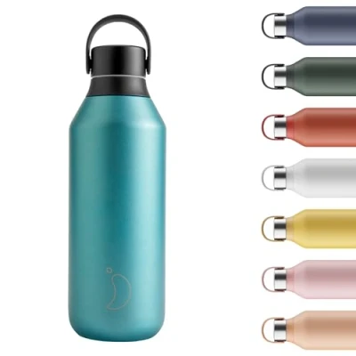 Imagen de Chilly&#039;s Bottle Serie 2 Botellas térmicas de Acero Inoxidable con gollete Suave y asa Atlantis, 500ml