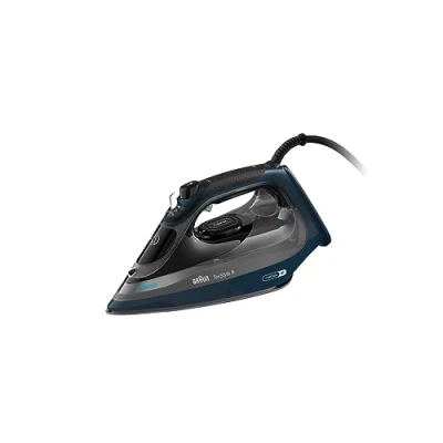 Imagen de Braun TexStyle 9 SI9682 DB Plancha de vapor con tecnología FreeGlide 3D, vertical, función antigoteo, autolimpieza, orificio llenado 330 ml, 260 g/min, 3200 W, azul oscuro