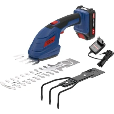 Imagen de Güde Kit de Mantenimiento jardín con batería GPS 18 201 05 (18 V, Accesorio para Tijeras césped, seto/arbustos), Color Azul, Negro, Rojo