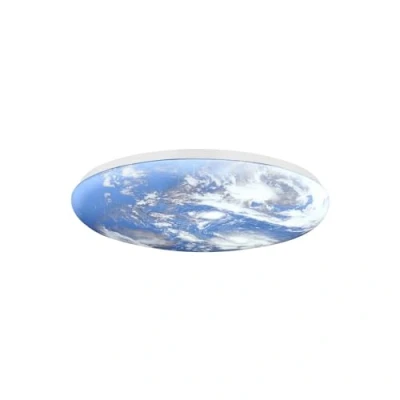 Imagen de Plafón LED Orbi de Lindby, 38 cm, azul/blanco, plástico