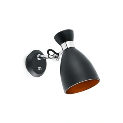 Imagen de Faro Barcelona 20049 RETRO Lámpara Aplique, 20W, cuerpo de metal, color negro (bombilla no incluida)