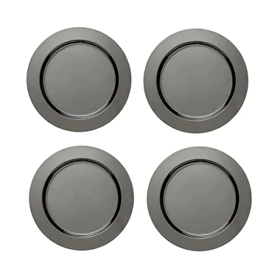 Imagen de ECHTWERK Juego de cubiertos/platos 4 piezas &quot;Shiny&quot; acero inoxidable, edición en negro, Ø 33,2 cm