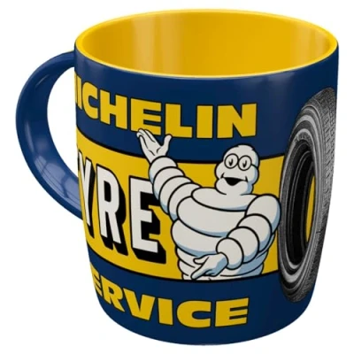 Imagen de Nostalgic Art taza de café, 330 ml, Michelin Tyre Service Idea regalo para amantes del motor, cerámica, diseño vintage