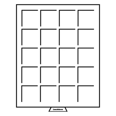 Imagen de Leuchtturm 306945 MB Monedero 48 x mm Compartimentos Cuadrados para Monedas y medallas Grandes Color Humo