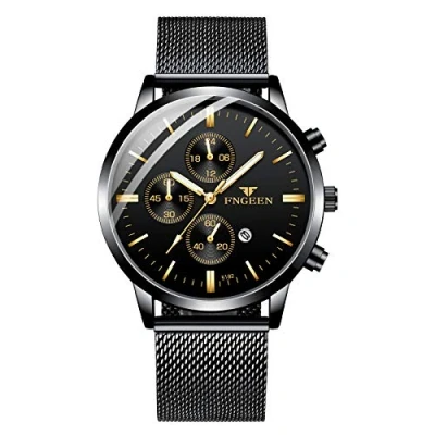 Imagen de MICGIGI Reloj de cuarzo impermeable para hombre con correa acero inoxidable ultrafina, Minimalista