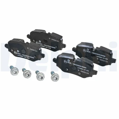 Imagen de DELPHI LP3884 Juego de pastillas freno preparado para indicador desgaste Chapa antichirridos sin accesorios BMW: 2 Active Tourer
