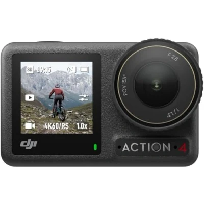 Imagen de DJI Pack Esencial Osmo Action 4 Cámara de acción Sumergible 4K/120 fps con un Sensor 1/1.3 Pulgadas, Gran Rendimiento Poca luz, Color D Log M 10 bits, batería Duradera 1770 mAh