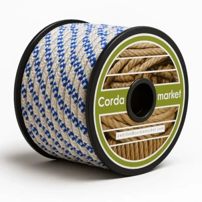 Imagen de CORDAMARKET 10mm Cuerda driza, Adultos Unisex, Blanca, 25mts