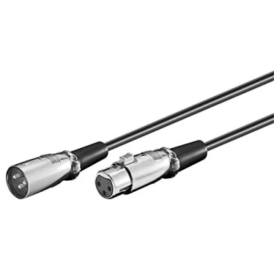 Imagen de PremiumCord Cable XLR a (Macho Hembra, 3 Pines, Baja Ruido, 2 m), Color Negro