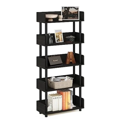 Imagen de Furinno Turn N Tube Expositor sin Herramientas de 5 Niveles, Espresso