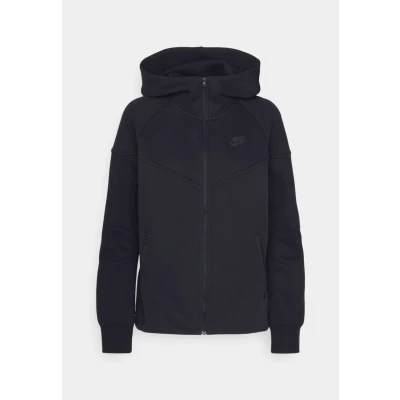 Imagen de Nike FB8338 010 W NSW TCH FLC WR FZ HDY Sweatshirt Mujer Black/Black Tamaño L