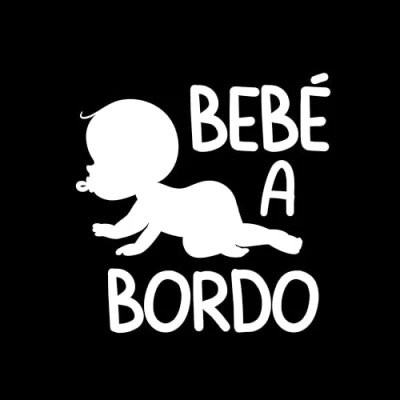 Imagen de Pegatina Bebe a Bordo Coche, Bebé à Pegatinas Coche 16 x cm, de Bordo, Resistente UV e Impermeable, Sticker