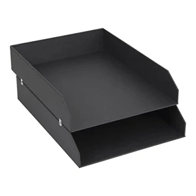 Imagen de Bigso Box of Sweden, MDF 789245601 N Courier Papelera apilable (2 unidades, 31 x 23 6 cm), color gris oscuro