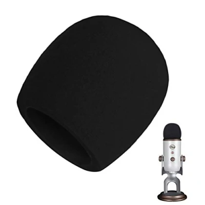 Imagen de AOBETAK Espuma Microfono Anti Pop,Filtro Antiviento para Condensador Blue Yeti, Yeti Pro, Color Negro