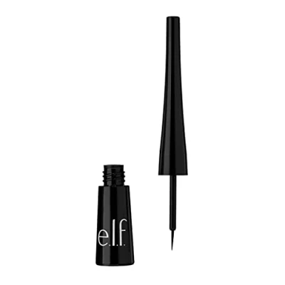 Imagen de e.l.f. Expert Liquid Liner, a prueba de manchas, construible, larga duración, mejora, define, negro azabache, cepillo precisión, 4,2 ml