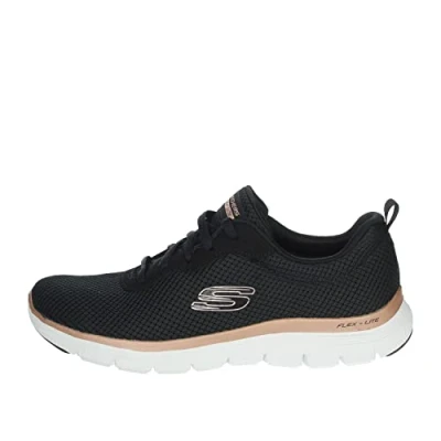 Imagen de Skechers Sport FLEX Appeal 4.0 Zapatillas, Mujer, Talla: 38.5, Black mesh / rose gold trim Zapatos