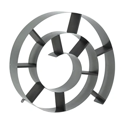 Imagen de Kare Design Estantería pared Snail, plata, gris, metálico, 75x75x13cm, sala de estar
