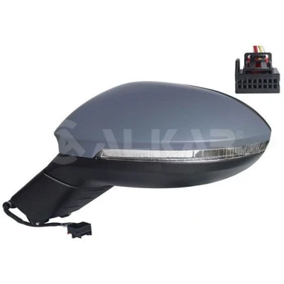 Imagen de Espejo retrovisor Alkar 6141206 izquierda imprimado eléctrico calefactable, asférico para vehíc. con volante a la VOLKSWAGEN: ID.3
