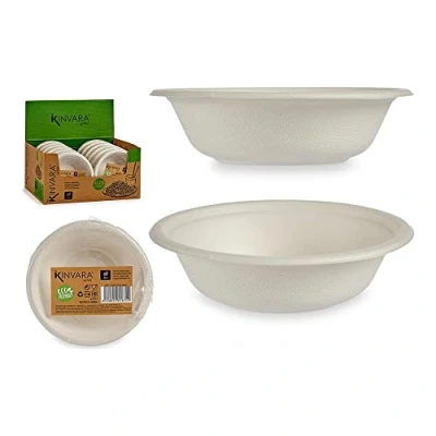 Imagen de Set de Platos Biodegradable Blanco Papel (8 pcs)