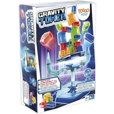 Imagen de PLAY FUN BY IMC TOYS Gravity Tower Juego de construcción Torre con Piezas sobre una Base Flotante e inestable por Efecto Gravedad Estrategia y Habilidad para niños niñas +6 Años