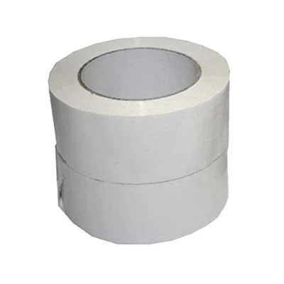 Imagen de PAMPOLS Pack de 6 Rollos Cinta Adhseivo PVC 48 mm ancho y 132 metros largo Precinto para embalaje Industrial Rollo adhesivo BLANCO
