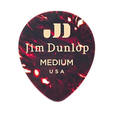 Imagen de JIM DUNLOP Púas Genuine Celluloid Teardrop, Saco de 12, Marrón, medium