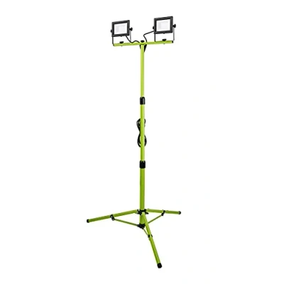 Imagen de Luceco Foco de Trabajo Trípode 2x 20W, Luz Portátil IP65 Impermeable, Lampara LED para Obras, Jardines, Automóviles, Garajes