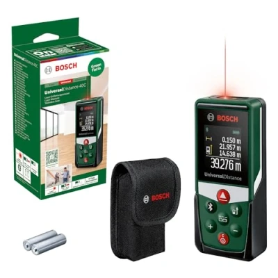 Imagen de Bosch Medidor Láser UniversalDistance 40C (mide con precisión distancias de hasta 40 m, conectividad Bluetooth, diferentes funciones medición, en caja cartón)