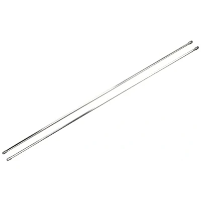 Imagen de GARDINIA Barra para cortinas, Aluminio, Cromo, 100 160 cm, 2 unidades