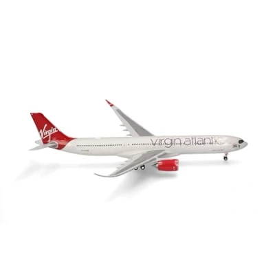 Imagen de Herpa Miniatura del avión Virgin Atlantic Airbus A330 900neo Escala 1/200, Modelo prefabricado, maqueta de colleción, modelismo, Avion con Soporte, Figura plástico