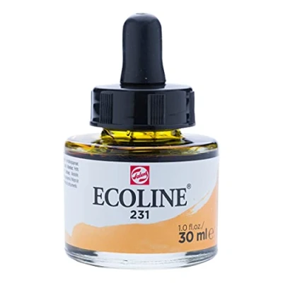 Imagen de Royal Talens Ecoline Acuarela Líquida Frasco 30 ml Ocre Oro 231 (11252311), Gold Ochre, Talla única, 3