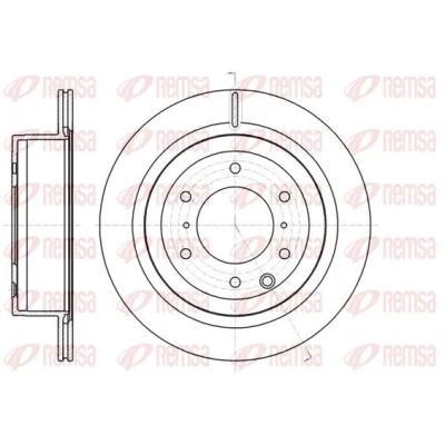 Imagen de REMSA 61099.10 Disco de freno Eje trasero 331,8, 331,8 18 6 ventilado MITSUBISHI: PAJERO 4