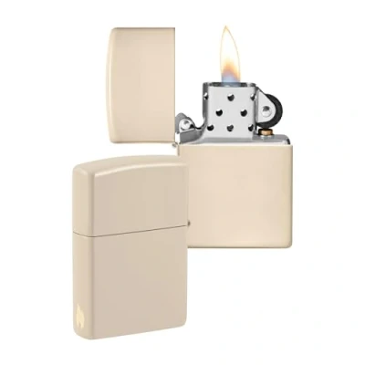 Imagen de Zippo Diseño con Llama de Flat Sand Laser Engrave Mechero, rellenable, en una Caja Regalo halta Calidad