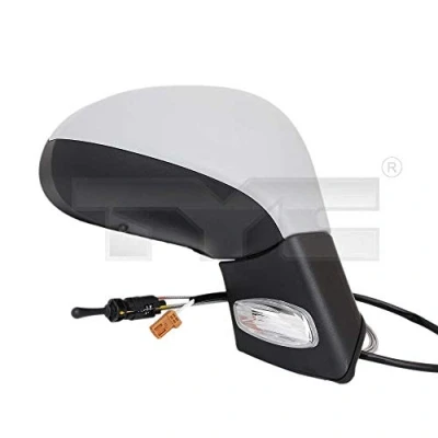 Imagen de Espejo retrovisor Tyc 326 0086 izquierda imprimado Ajuste por cable, convexo PEUGEOT: 207 Hatchback, SW, CC