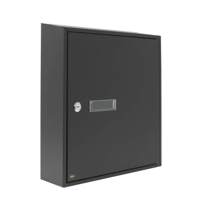 Imagen de Amig Buzón Recogecartas Interior para Colocar en Paredes, Muros o Puertas Acero Color: Negro Medidas: 40x36x10 cm Boca: 5 x 31,5