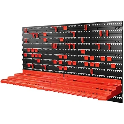 Imagen de Monzana Panel de Herramientas Estantería Pared Perforada 95x54cm 54 Piezas Taller Almacenamiento