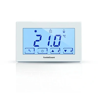 Imagen de FANTINI COSMI CH120 Termostato Ambiente a Pilas con Pantalla retroiluminada, Blanco