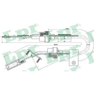 Imagen de LPR C0065C Cable de Embrague FIAT: Multipla