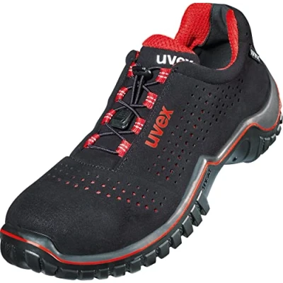 Imagen de Uvex Motion Style Zapato de Seguridad S1 SRC ESD Rojo Negro, Talla:43